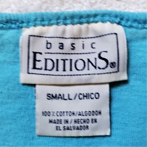 Basic Editions Turquoise T-shirt - S - Picture 4 of 5